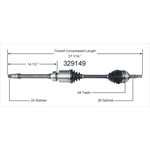 Order New CV Shaft by WORLDPARTS - 329149 For Your Vehicle