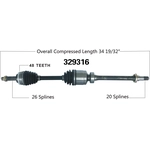 Order New CV Shaft by WORLDPARTS - 329316 For Your Vehicle