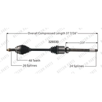 Order New CV Shaft by WORLDPARTS - 329330 For Your Vehicle