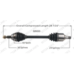 Order Arbre CV neuf par WORLDPARTS - 329333 For Your Vehicle
