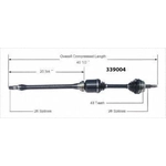 Order New CV Shaft by WORLDPARTS - 339004 For Your Vehicle