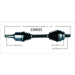 Order New CV Shaft by WORLDPARTS - 339035 For Your Vehicle