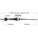 Order New CV Shaft by WORLDPARTS - 339059 For Your Vehicle