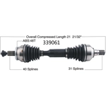 Order WORLDPARTS - 339061 - New CV Shaft For Your Vehicle