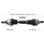 Order New CV Shaft by WORLDPARTS - 339063 For Your Vehicle