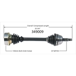 Order WORLDPARTS - 349009 - New CV Shaft For Your Vehicle