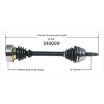 Order WORLDPARTS - 349009 - Arbre CV neuf For Your Vehicle