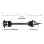 Order Arbre CV neuf par WORLDPARTS - 349037 For Your Vehicle