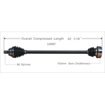 Order WORLDPARTS - 349087 - New CV Shaft For Your Vehicle