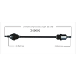 Order New CV Shaft by WORLDPARTS - 349091 For Your Vehicle
