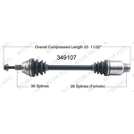 Order New CV Shaft by WORLDPARTS - 349107 For Your Vehicle