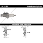 Order New Master Cylinder by CENTRIC PARTS - 130.33120 For Your Vehicle