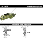 Order New Master Cylinder by CENTRIC PARTS - 130.33405 For Your Vehicle