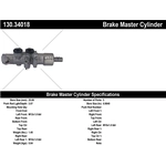 Order New Master Cylinder by CENTRIC PARTS - 130.34018 For Your Vehicle