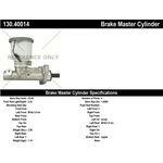 Order New Master Cylinder by CENTRIC PARTS - 130.40014 For Your Vehicle
