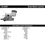 Order New Master Cylinder by CENTRIC PARTS - 130.40051 For Your Vehicle