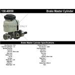 Order New Master Cylinder by CENTRIC PARTS - 130.40058 For Your Vehicle