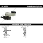 Order New Master Cylinder by CENTRIC PARTS - 130.40060 For Your Vehicle