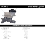 Order New Master Cylinder by CENTRIC PARTS - 130.40073 For Your Vehicle