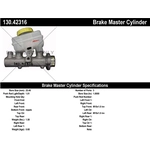 Order New Master Cylinder by CENTRIC PARTS - 130.42316 For Your Vehicle