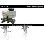 Order New Master Cylinder by CENTRIC PARTS - 130.42331 For Your Vehicle