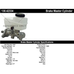 Order New Master Cylinder by CENTRIC PARTS - 130.42334 For Your Vehicle