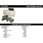 Order New Master Cylinder by CENTRIC PARTS - 130.42336 For Your Vehicle