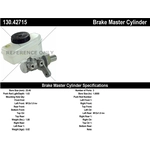 Order New Master Cylinder by CENTRIC PARTS - 130.42715 For Your Vehicle