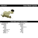 Order New Master Cylinder by CENTRIC PARTS - 130.44121 For Your Vehicle