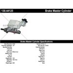Order New Master Cylinder by CENTRIC PARTS - 130.44125 For Your Vehicle