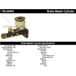 Order New Master Cylinder by CENTRIC PARTS - 130.44404 For Your Vehicle