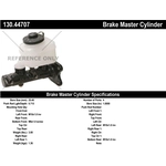 Order New Master Cylinder by CENTRIC PARTS - 130.44707 For Your Vehicle