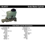 Order New Master Cylinder by CENTRIC PARTS - 130.44727 For Your Vehicle
