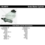 Order New Master Cylinder by CENTRIC PARTS - 130.44919 For Your Vehicle