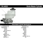 Order New Master Cylinder by CENTRIC PARTS - 130.44920 For Your Vehicle