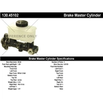 Order New Master Cylinder by CENTRIC PARTS - 130.45102 For Your Vehicle