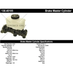 Order New Master Cylinder by CENTRIC PARTS - 130.45105 For Your Vehicle