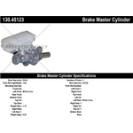 Order New Master Cylinder by CENTRIC PARTS - 130.45123 For Your Vehicle