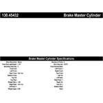 Order New Master Cylinder by CENTRIC PARTS - 130.45432 For Your Vehicle