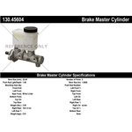 Order New Master Cylinder by CENTRIC PARTS - 130.45604 For Your Vehicle