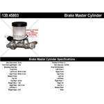 Order New Master Cylinder by CENTRIC PARTS - 130.45803 For Your Vehicle