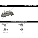 Order New Master Cylinder by CENTRIC PARTS - 130.46008 For Your Vehicle