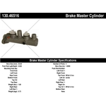 Order New Master Cylinder by CENTRIC PARTS - 130.46516 For Your Vehicle