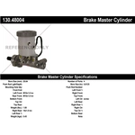 Order New Master Cylinder by CENTRIC PARTS - 130.48004 For Your Vehicle