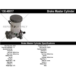 Order New Master Cylinder by CENTRIC PARTS - 130.48017 For Your Vehicle