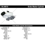Order New Master Cylinder by CENTRIC PARTS - 130.49018 For Your Vehicle