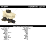 Order New Master Cylinder by CENTRIC PARTS - 130.50005 For Your Vehicle