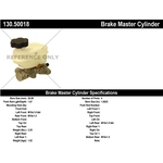 Order New Master Cylinder by CENTRIC PARTS - 130.50018 For Your Vehicle