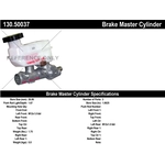 Order New Master Cylinder by CENTRIC PARTS - 130.50037 For Your Vehicle