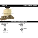 Order New Master Cylinder by CENTRIC PARTS - 130.51021 For Your Vehicle